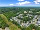 Scenic aerial view showcases the community alongside lake and lush trees at 1628 Indian Way, Cumming, GA 30040