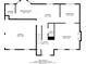 Detailed floor plan of the first floor, highlighting the layout of the living spaces, kitchen, garage, and laundry at 6181 E Fayetteville Dr, Riverdale, GA 30296