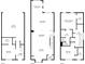 Floorplans including garage, foyer, living room, bedrooms, and bathrooms at 1621 Wellborn Walk, Suwanee, GA 30024