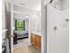 Bathroom showcasing a standing shower, and a view to the bedroom through the doorway at 5706 Forest Pl, Acworth, GA 30102