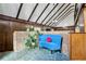 Entryway with slate floors, brick accents and a comfortable blue bench at 1605 Saint Tropez Way, Atlanta, GA 30350