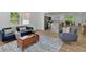 Well-lit living room featuring modern furnishings, a cozy ambiance, and an open concept design at 144 Cathy Ln, Hiram, GA 30141