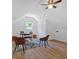 Bright office space with hardwood floors, ceiling fan, a window, and stylish chairs at 144 Cathy Ln, Hiram, GA 30141