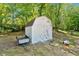 View of backyard shed structure perfect for storage at 144 Cathy Ln, Hiram, GA 30141