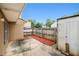 Fenced backyard with a shed and concrete patio at 2039 Oak Park Ln, Decatur, GA 30032