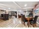 Finished basement featuring a bar, game table, comfortable seating area, and stylish decor at 1135 Timberland Se Dr, Marietta, GA 30067