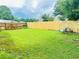 Spacious, grassy back yard with a wood fence at 6214 Treeridge Nw Dr, Acworth, GA 30101