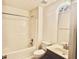 Bathroom with shower, tub, and vanity at 6214 Treeridge Nw Dr, Acworth, GA 30101