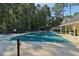 Community pool, closed for the season, features picnic tables and a covered pool house at 3709 Mcguire Nw St, Kennesaw, GA 30144