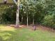 A large backyard area with trees providing ample shade at 4513 College St, Forest Park, GA 30297