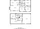 Detailed floor plan showcasing the layout of the home including dimensions and room placements on two floors at 607 Hickory Creek Ln, Woodstock, GA 30188