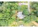 An aerial view of a charming home and manicured landscaping in a lush, mature tree setting at 1104 Fox Ln, Woodstock, GA 30188