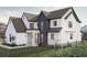 Striking two-story home featuring white siding, stone accents, and a dark gray accent column at 13375 Fincher Rd, Canton, GA 30114