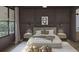 Cozy main bedroom featuring a neutral color scheme, accent wall paneling, and bedside lighting at 13375 Fincher Rd, Canton, GA 30114