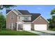 Inviting two-story brick home with a front-load garage and well-manicured lawn at 316 Moab Ct, Stockbridge, GA 30281