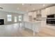 Modern kitchen with an island, stainless steel appliances, and abundant cabinet space at 316 Moab Ct, Stockbridge, GA 30281