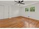 Bedroom featuring hardwood floors, natural light, and a ceiling fan at 2259 Eastway Rd, Decatur, GA 30033
