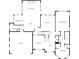 This is the floor plan for the main level featuring the kitchen, Gathering room, living room, primary bedroom, and more at 3450 Merganser Ln, Alpharetta, GA 30022