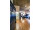 Modern foyer boasting hardwood floors and an exposed brick accent wall at 1026 Saint Charles Ne Ave # 15, Atlanta, GA 30306
