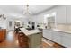 Bright kitchen with island, white cabinetry, and modern appliances at 4250 Green Ridge Dr, Marietta, GA 30062