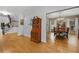 Open living space with hardwood floors, staircase, and doorway to the formal dining room at 4250 Green Ridge Dr, Marietta, GA 30062