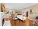 Elegant living room featuring a fireplace and stylish furniture at 4250 Green Ridge Dr, Marietta, GA 30062