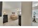 Hallway view leading to a bedroom with a bed and end tables at 2336 Heritage Park Nw Cir # 11, Kennesaw, GA 30144