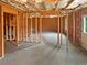 Unfinished basement space featuring framing, insulation and concrete floor offering potential for customization at 3695 Santa Rosa Way, Douglasville, GA 30135