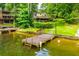 A private dock with stairs provides direct lake access, perfect for boating and swimming at 9018 Lakeview Pkwy, Villa Rica, GA 30180