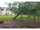 Vast backyard with a playground, slide, and lush lawn, creating a recreational haven at 1908 Musket Ct, Stone Mountain, GA 30087