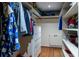Well-organized walk-in closet with shelving and drawers for optimal storage solutions at 1908 Musket Ct, Stone Mountain, GA 30087