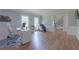 Bright home office with hardwood floors, a modern desk setup, and a comfortable massage chair at 1908 Musket Ct, Stone Mountain, GA 30087