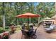 Inviting deck area, ideal for relaxing and entertaining, surrounded by lush greenery and mature trees at 260 Waverly Hall Dr, Roswell, GA 30075