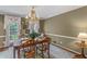 Dining room with hardwood floors, a chandelier, and a window providing plenty of natural light at 260 Waverly Hall Dr, Roswell, GA 30075