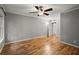 Spacious bedroom with hardwood floors, and ample space for furnishings and personalization at 1384 N Crossing Ne Dr, Atlanta, GA 30329