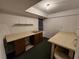 Basement with cabinets, sink, carpeting, table, and neutral paint at 3054 Whisper Knob Rd, Marietta, GA 30062