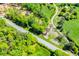 Scenic aerial view of the home's acreage with road frontage and mature trees on property at 90 Ayers Rd, Bowdon, GA 30108