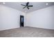 Bedroom featuring plush carpet, ceiling fan and recessed lighting at 90 Ayers Rd, Bowdon, GA 30108