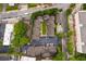 Aerial view of the townhome community showing layout, parking, and landscaping at 1516 Howell Mill Nw Rd # 16, Atlanta, GA 30318
