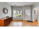 Living room showcasing a modern console, neutral walls, and natural light at 1516 Howell Mill Nw Rd # 16, Atlanta, GA 30318
