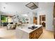 Spacious open-concept kitchen with a large center island and modern appliances at 16 Bonnie Ln, Atlanta, GA 30328