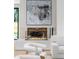Living room featuring a modern fireplace and comfortable seating at 16 Bonnie Ln, Atlanta, GA 30328