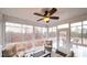 Cozy sunroom with lots of natural light and wooded views at 893 Somersby Dr, Dallas, GA 30157