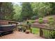 Outdoor deck with built-in grill area and wooded views at 208 Grandmar, Canton, GA 30115