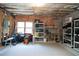 Unfinished basement area with storage shelves and ample space at 208 Grandmar, Canton, GA 30115