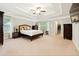 Spacious primary bedroom featuring a tray ceiling, natural light, and ample space at 4710 Robins Nest Ln, Cumming, GA 30041