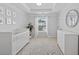 Bedroom with white furniture, a grey rug, crown molding, and a window at 4203 Norbury Ct, Smyrna, GA 30080