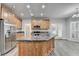 Kitchen with stainless steel appliances and granite countertop at 5015 Riverthur Pl, Peachtree Corners, GA 30096