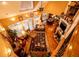Open-concept living room with high ceilings, a fireplace, and hardwood floors at 197 Westbrook Rd, Carrollton, GA 30116
