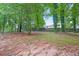 Large backyard area showcasing a partially wooded area with mature trees and privacy at 1024 Stone Mill Run, Lawrenceville, GA 30046